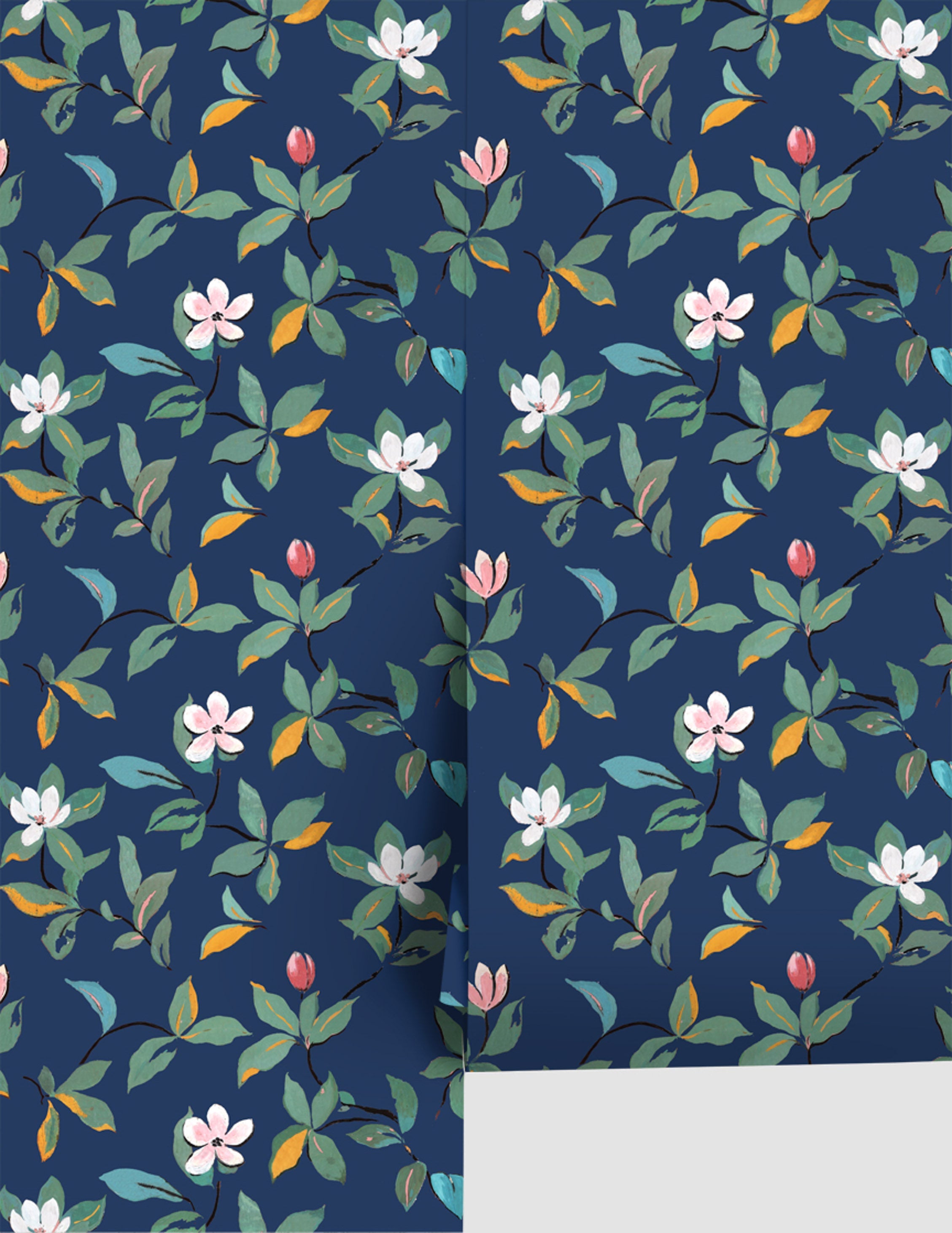 Lulu and Georgia - Magnolias Wallpaper by Paule Marrot