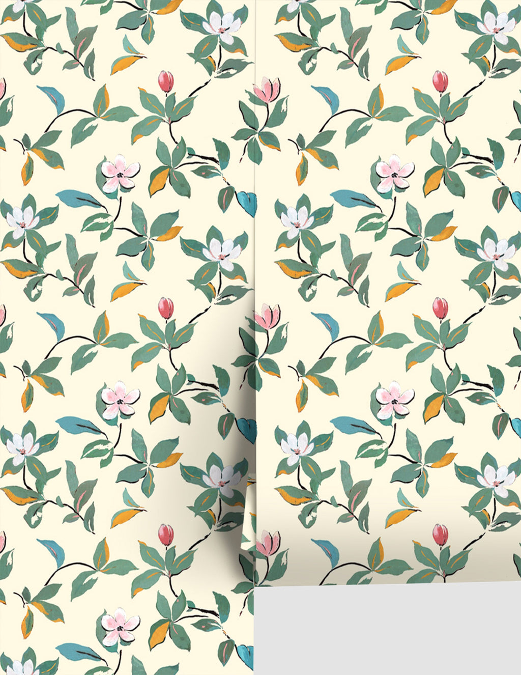 Lulu and Georgia - Magnolias Wallpaper by Paule Marrot