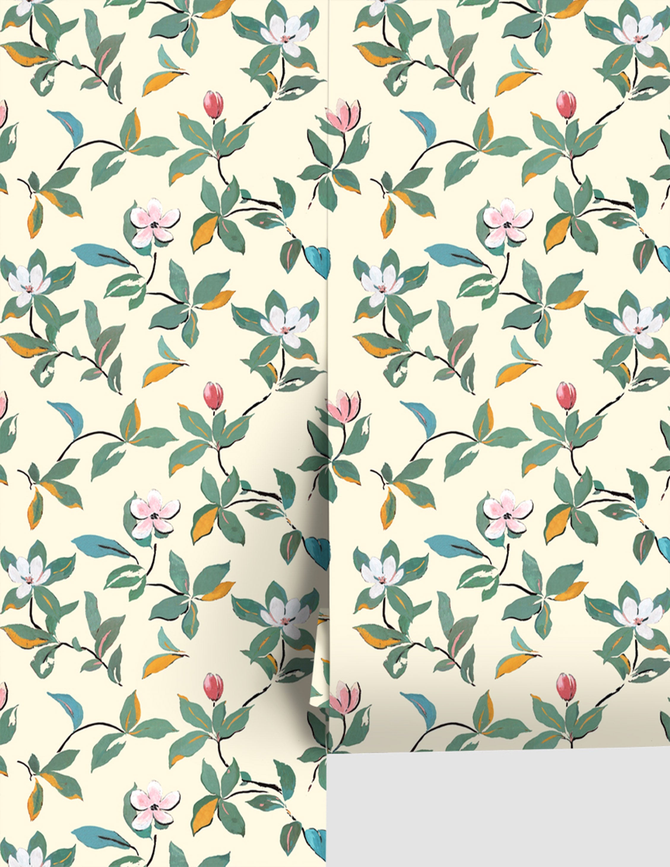 Lulu and Georgia - Magnolias Wallpaper by Paule Marrot
