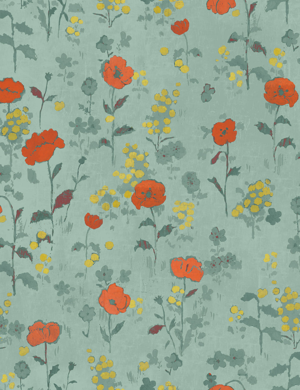 Lulu and Georgia - Poppies Wallpaper by Paule Marrot