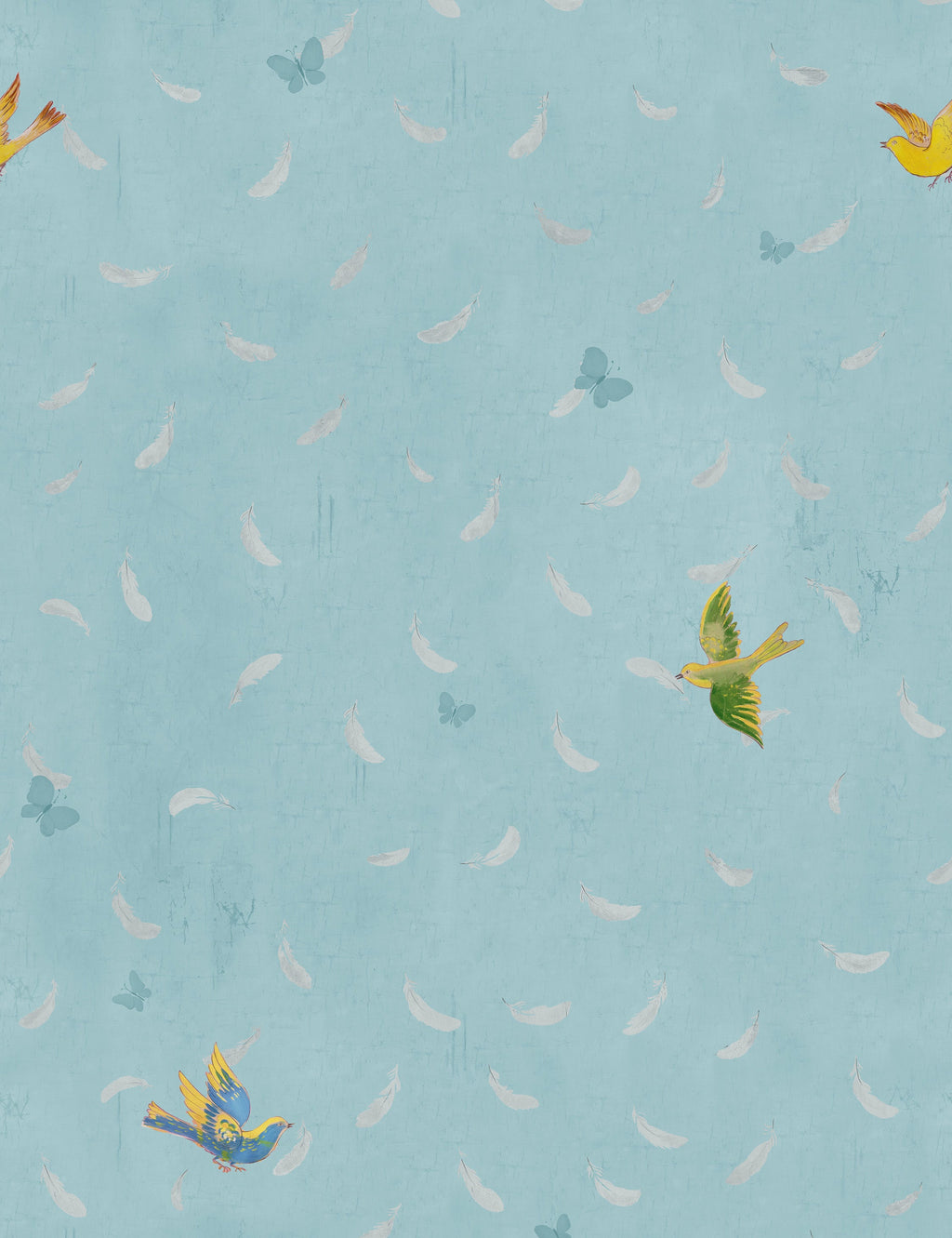Lulu and Georgia - Feathers Wallpaper by Paule Marrot