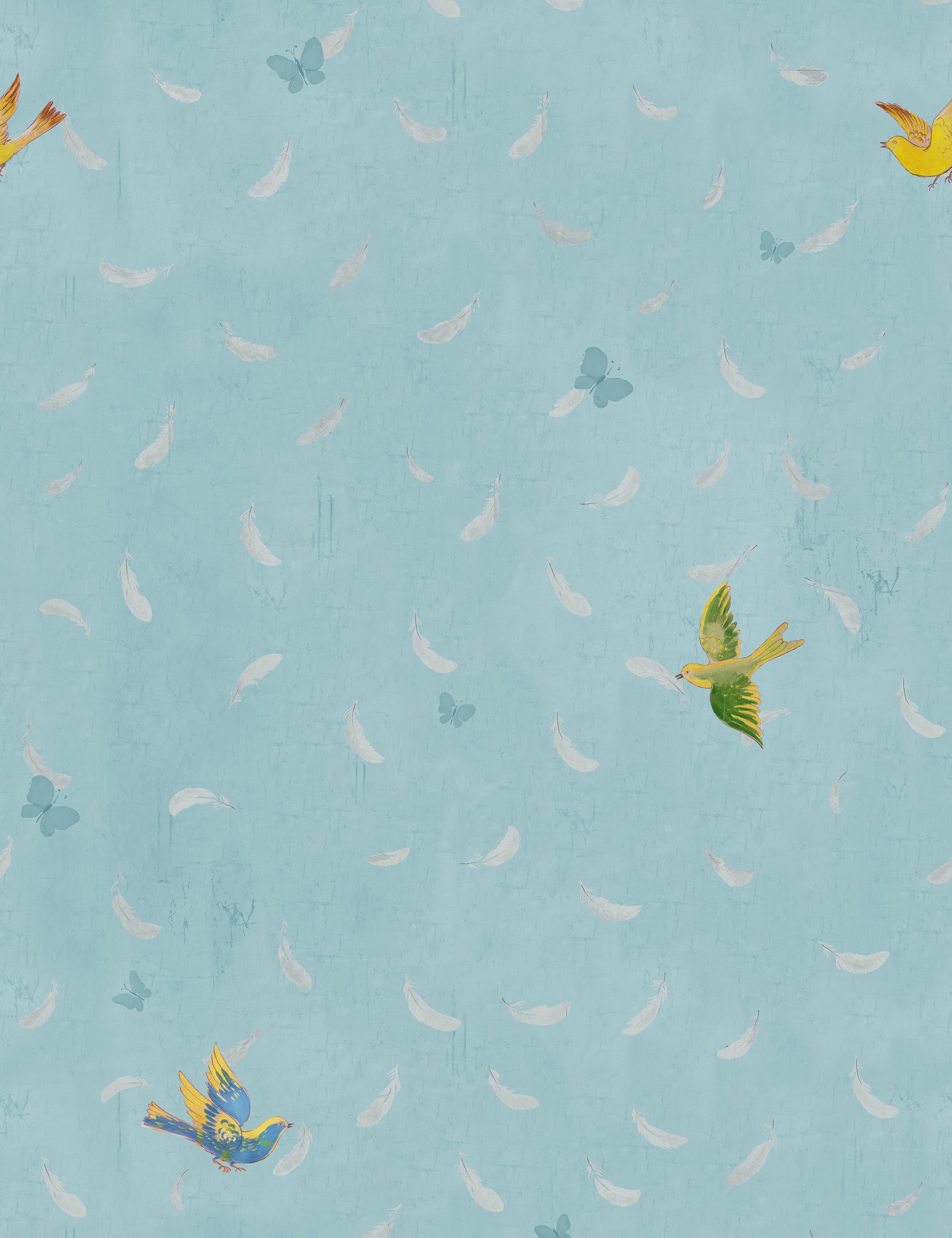 Lulu and Georgia - Feathers Wallpaper by Paule Marrot