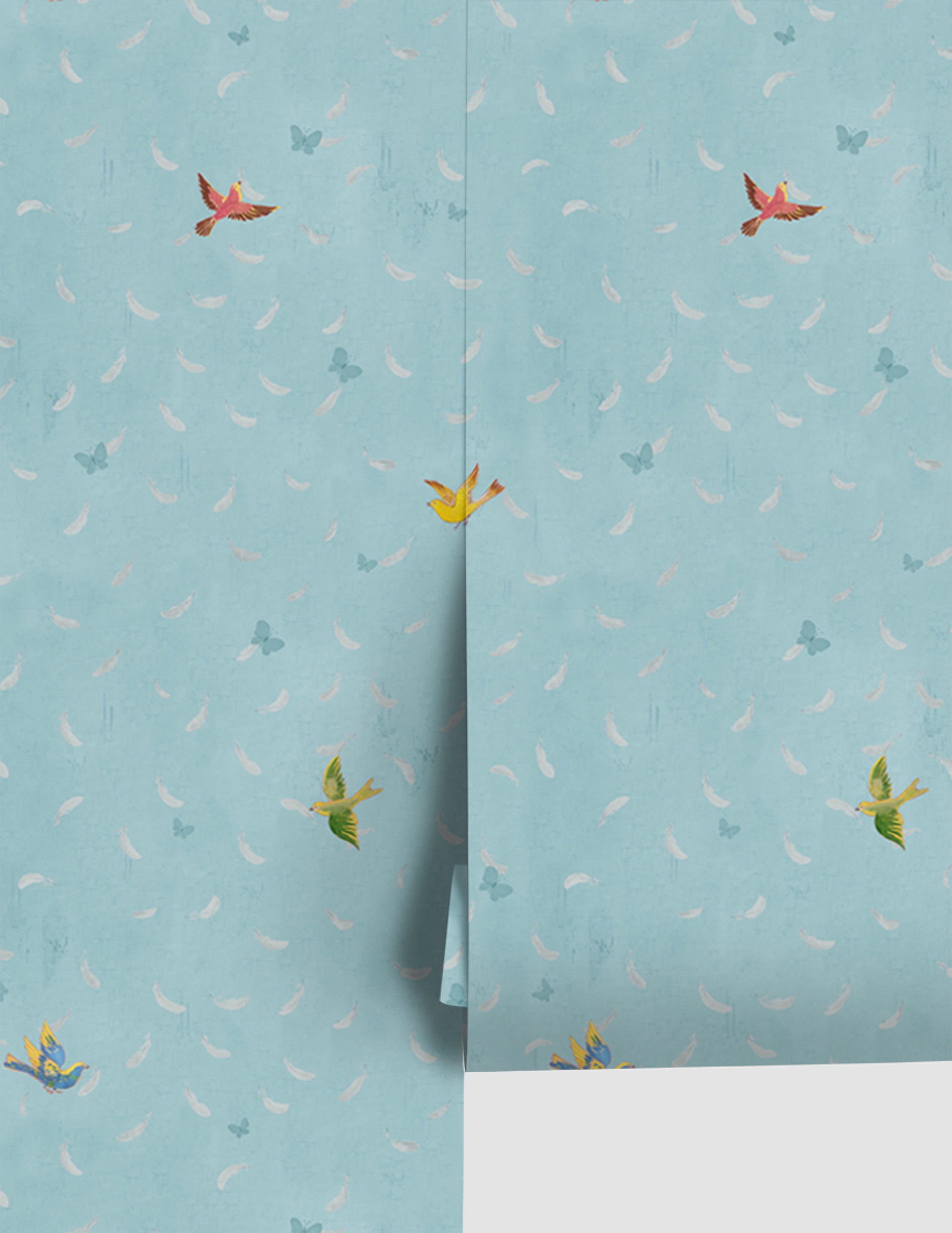 Lulu and Georgia - Feathers Wallpaper by Paule Marrot