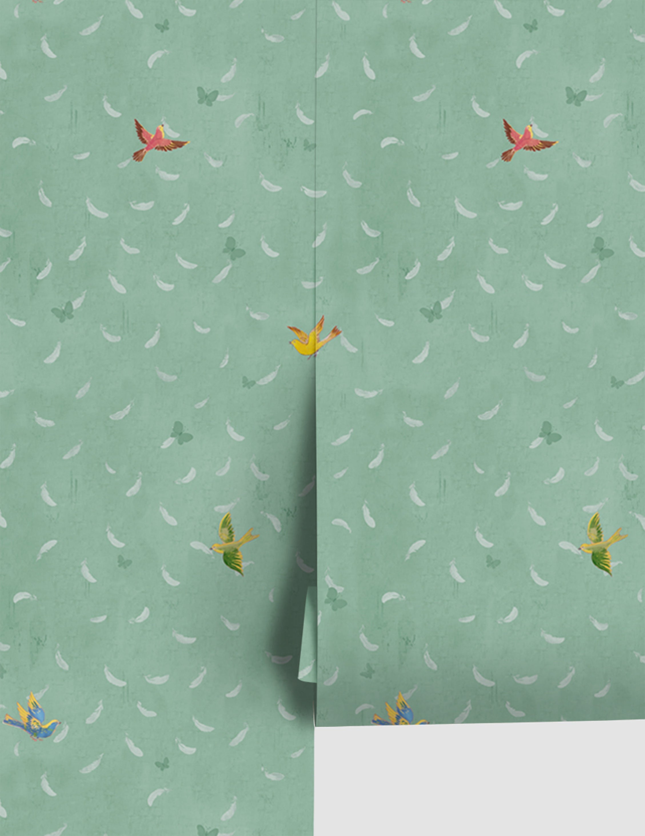 Lulu and Georgia - Feathers Wallpaper by Paule Marrot