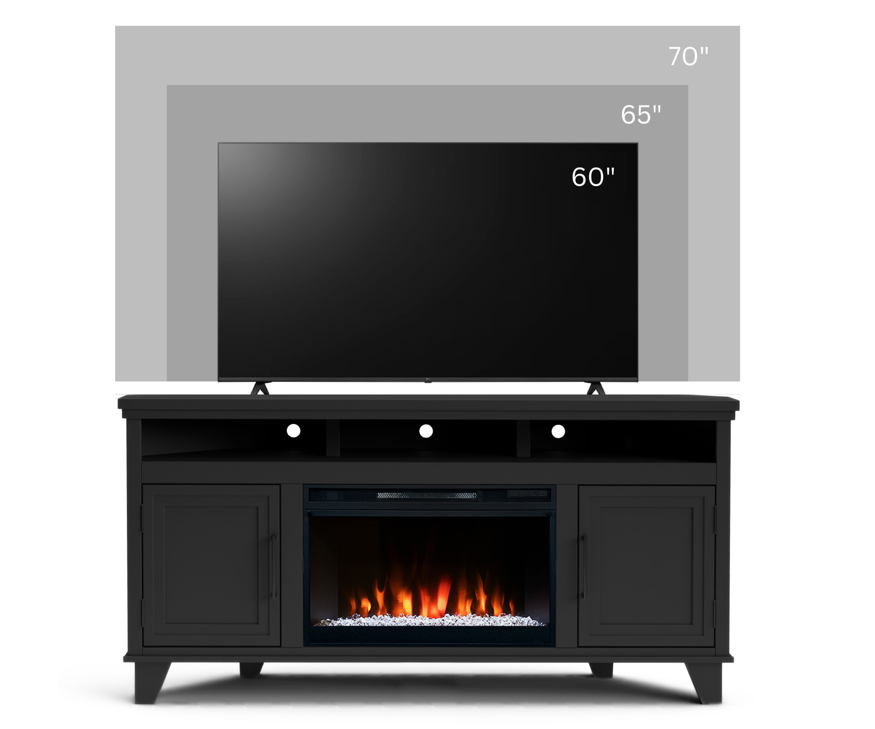 Real Cozy - 64" Sonoma Corner Fireplace TV Stand