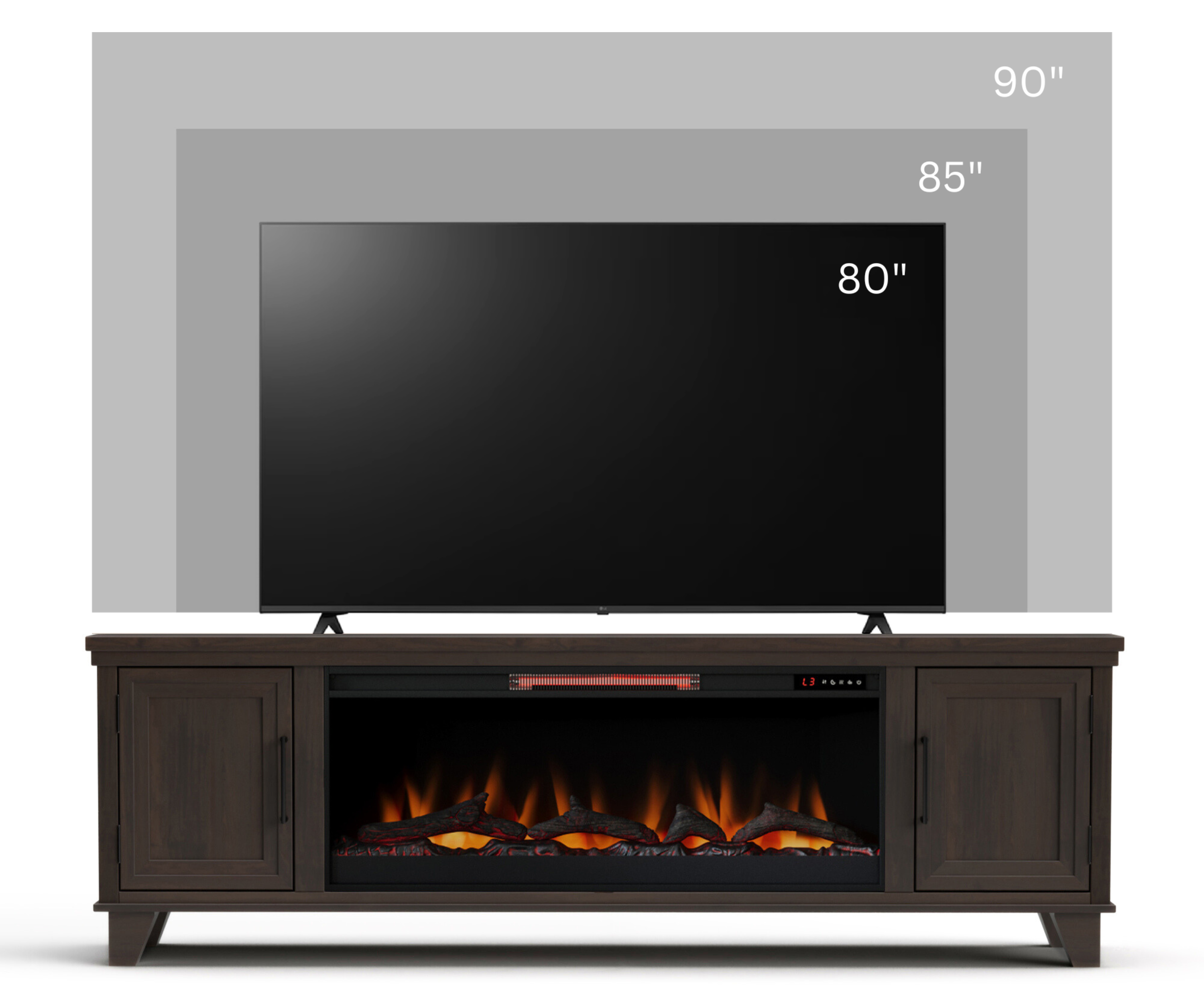 Real Cozy - 78" Sonoma Fireplace TV Stand