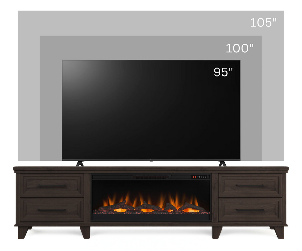 Real Cozy - 95" Sonoma Fireplace TV Stand