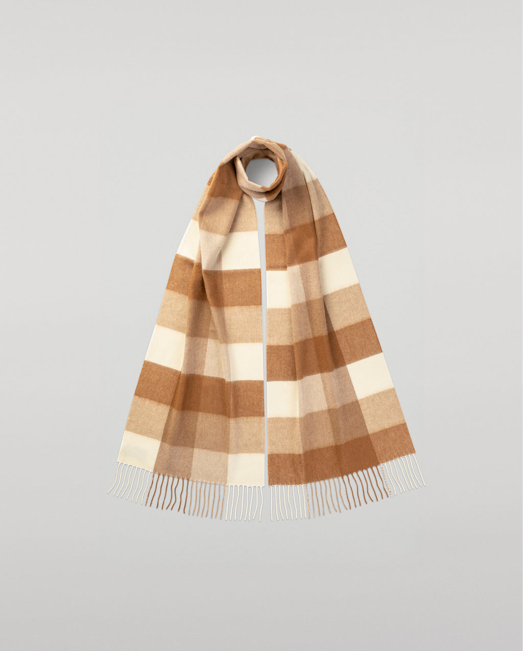 Johnstons of Elgin - Block Check Cashmere & Vicuña Scarf