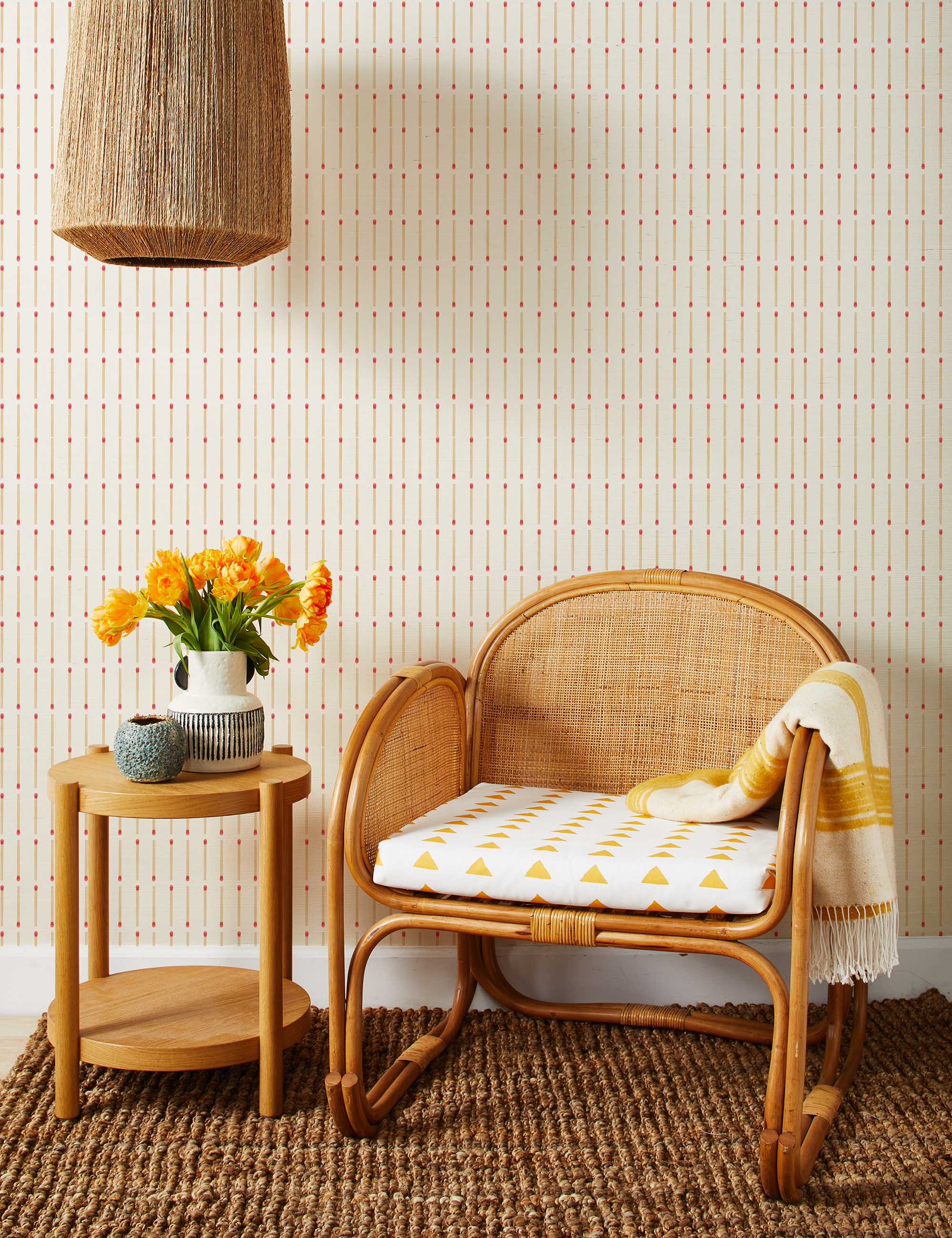 Lulu and Georgia - Matchstick Grasscloth Wallpaper