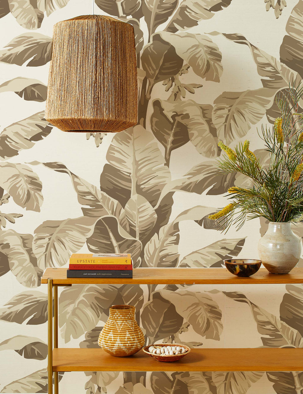 Lulu and Georgia - Pacifico Palm Grasscloth Wallpaper by Nathan Turner