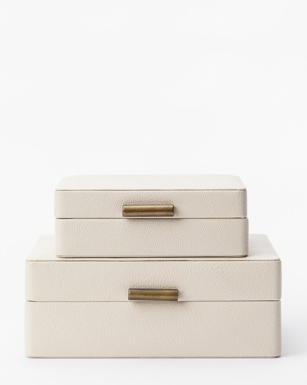 McGee & Co - Cream Shagreen Box