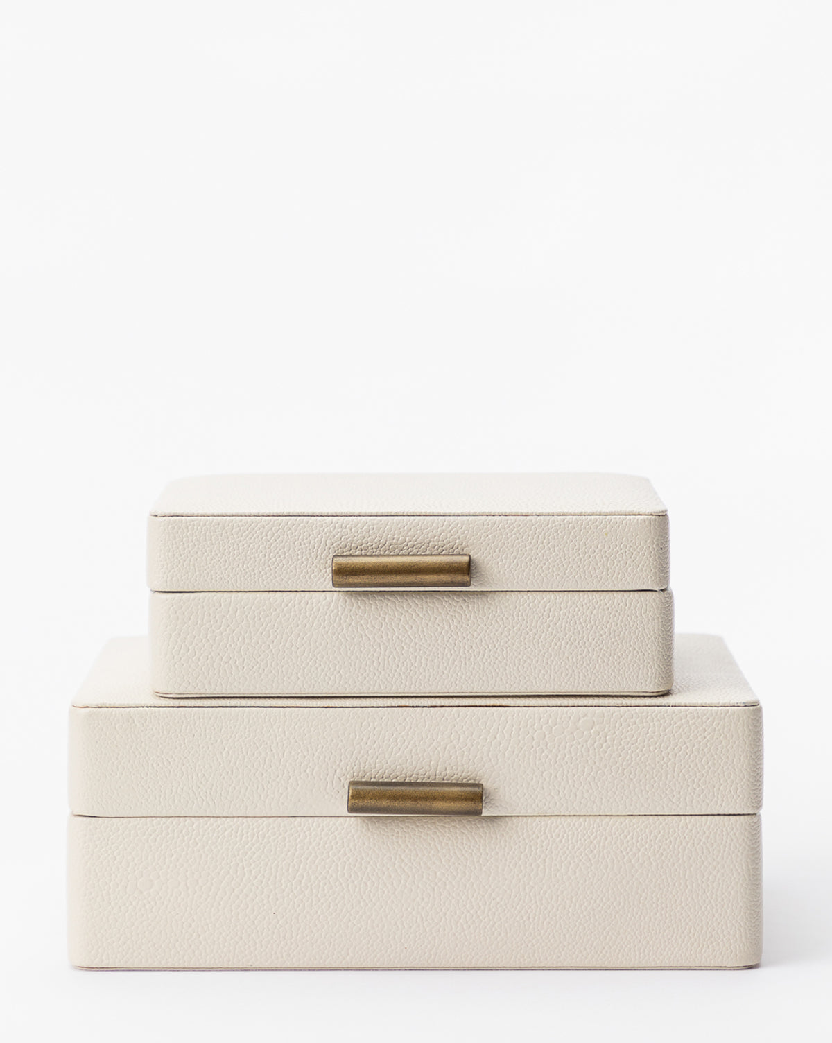 McGee & Co - Cream Shagreen Box