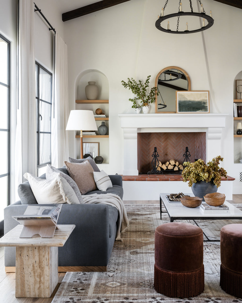 McGee & Co - Travertine Side Table