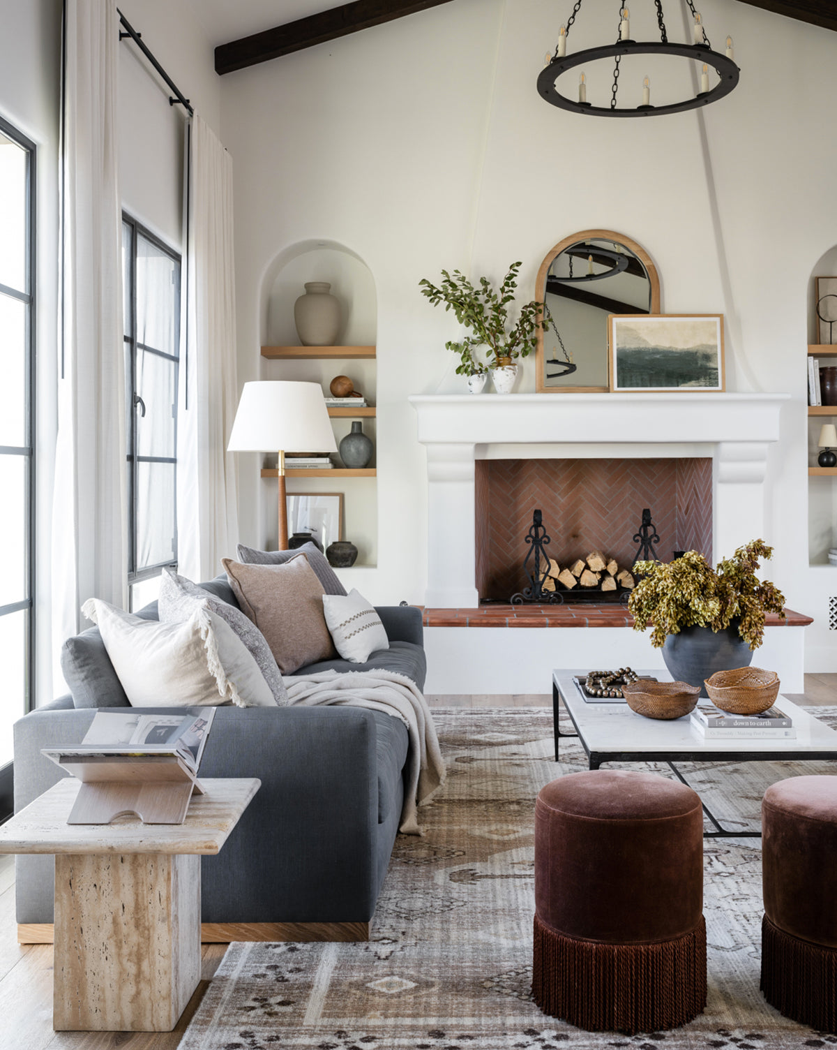 McGee & Co - Travertine Side Table
