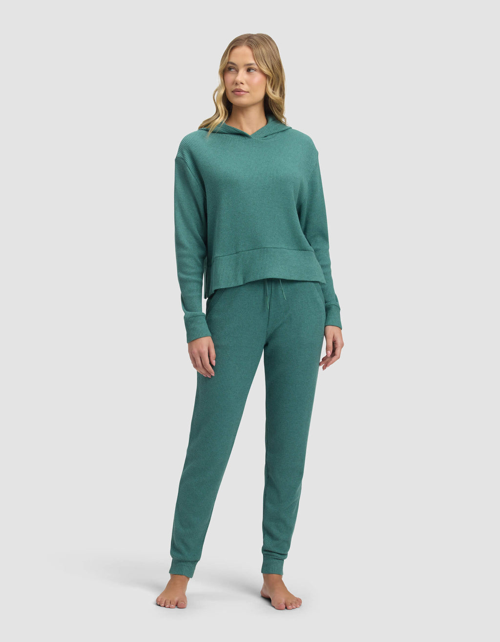 Cozy Earth - Women's Blake Waffle Hoodie & Jogger Set