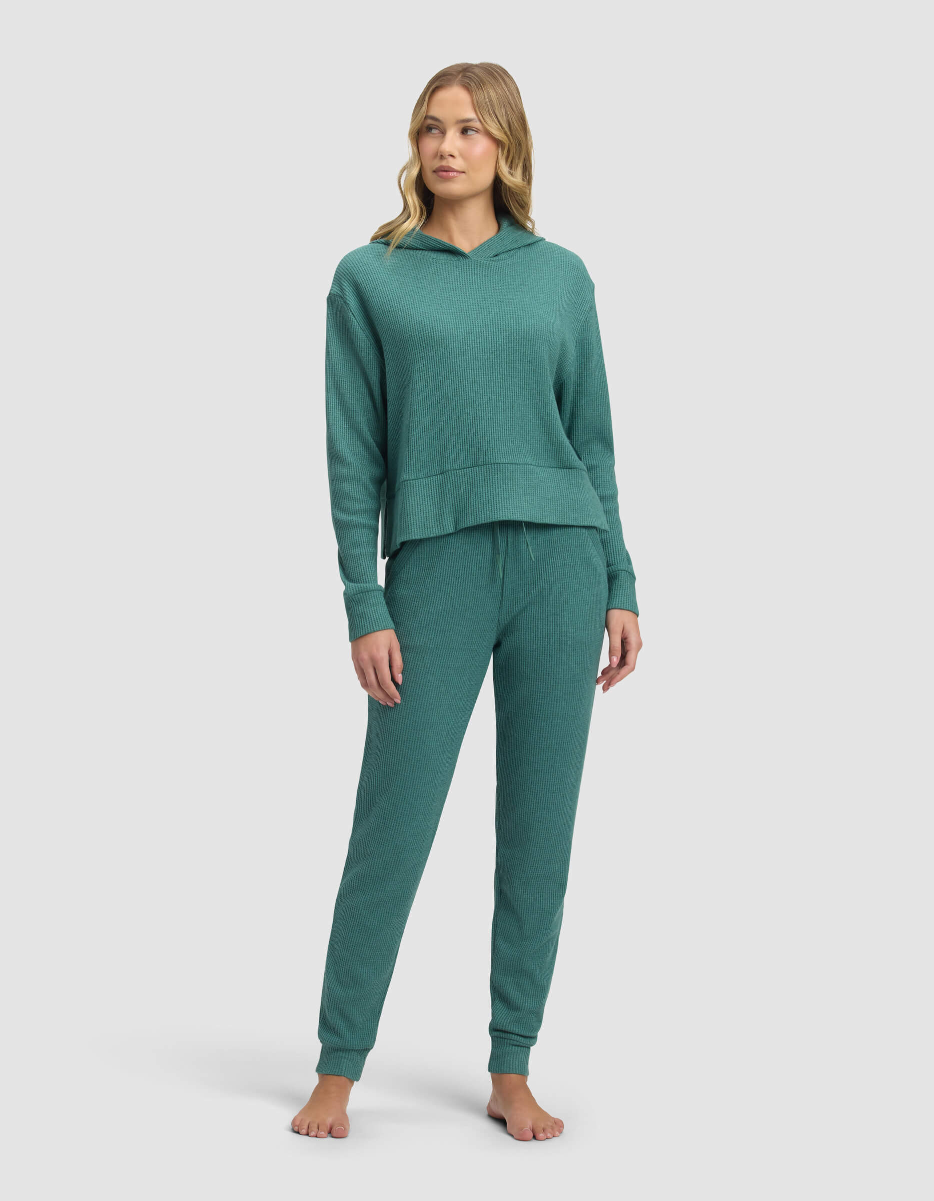 Cozy Earth - Women's Blake Waffle Hoodie & Jogger Set