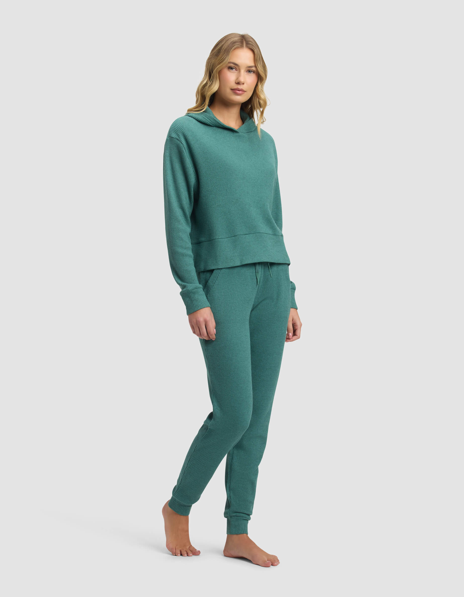 Cozy Earth - Women's Blake Waffle Hoodie & Jogger Set
