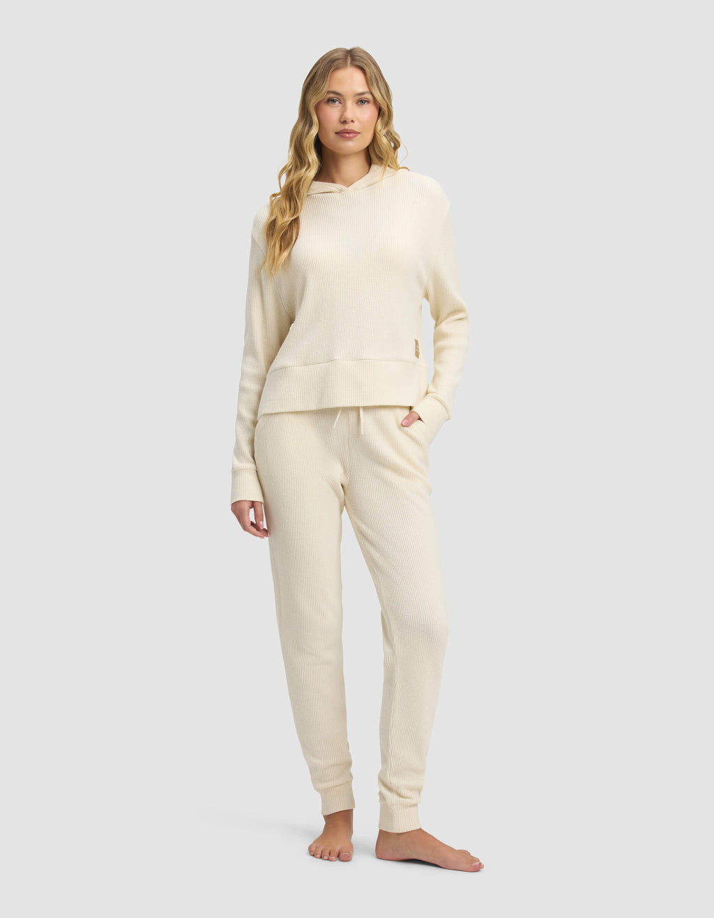 Cozy Earth - Women's Blake Waffle Hoodie & Jogger Set