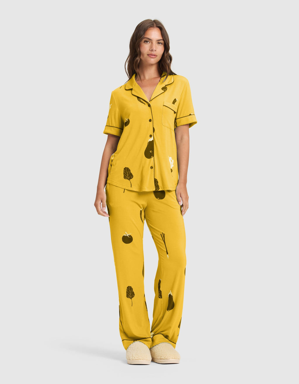Cozy Earth - Women's Bamboo Stretch - Knit Short Sleeve & Pant Pajama Set - Last Chance