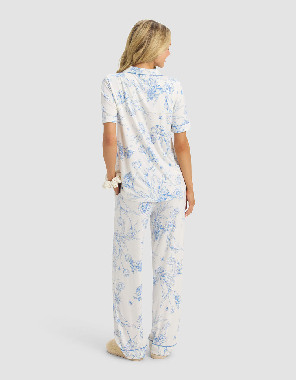 Cozy Earth - Women's Bamboo Stretch - Knit Short Sleeve & Pant Pajama Set