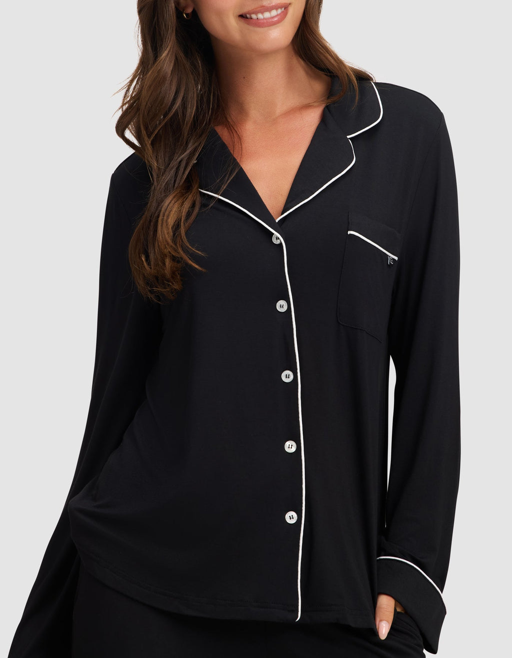 Cozy Earth - Women's Bamboo Stretch - Knit Long Sleeve Pajama Set TALL