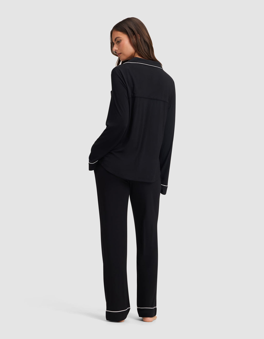 Cozy Earth - Women's Bamboo Stretch - Knit Long Sleeve Pajama Set TALL