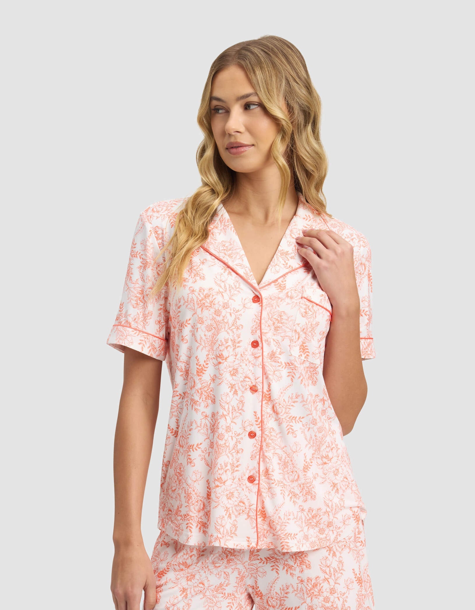 Cozy Earth - Women's Bamboo Stretch - Knit Short Sleeve & Pant Pajama Set
