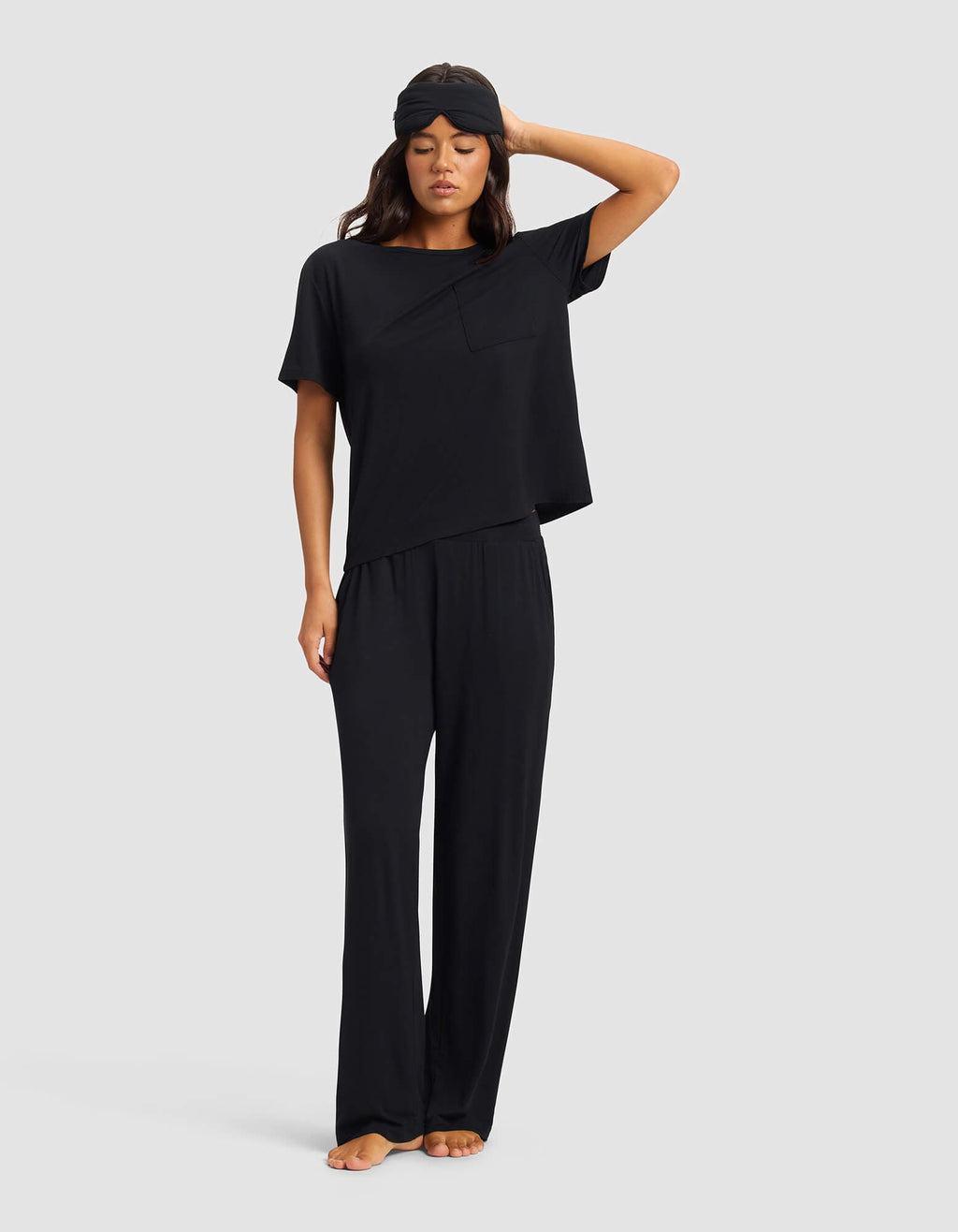Cozy Earth - Women's Bamboo Stretch - Knit Lounge Tee & Pants Set