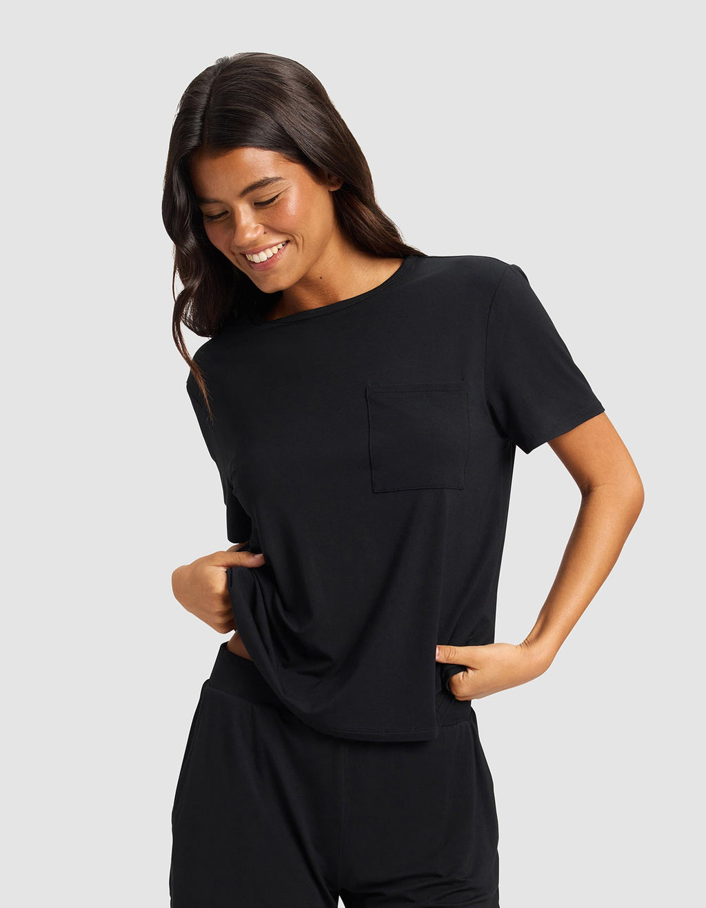 Cozy Earth - Women's Bamboo Stretch - Knit Lounge Tee & Pants Set