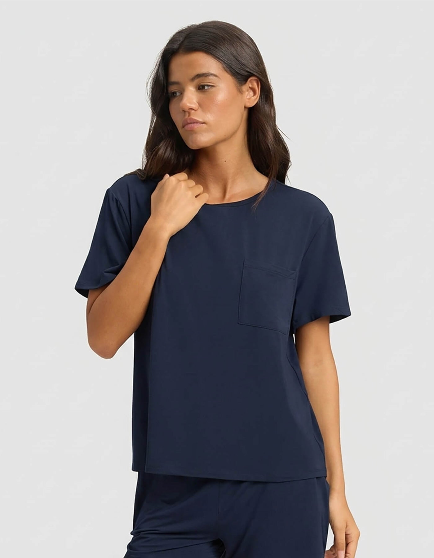 Cozy Earth - Women's Bamboo Stretch - Knit Lounge Tee & Pants Set