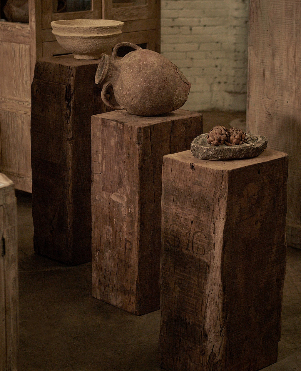 Olive Ateliers - Wood Pedestal - Rectangle Assorted