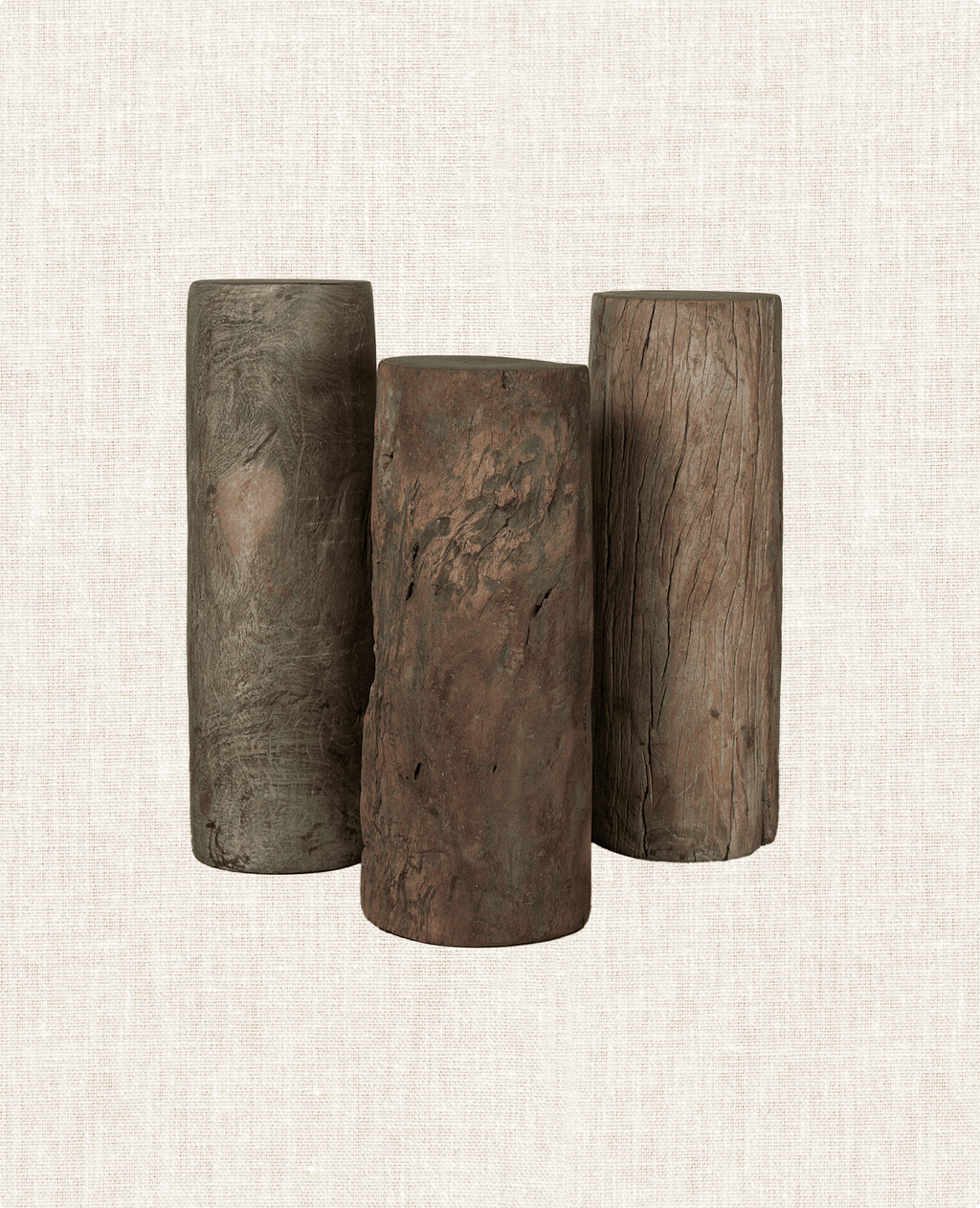 Olive Ateliers - Wood Pedestal - Round Assorted
