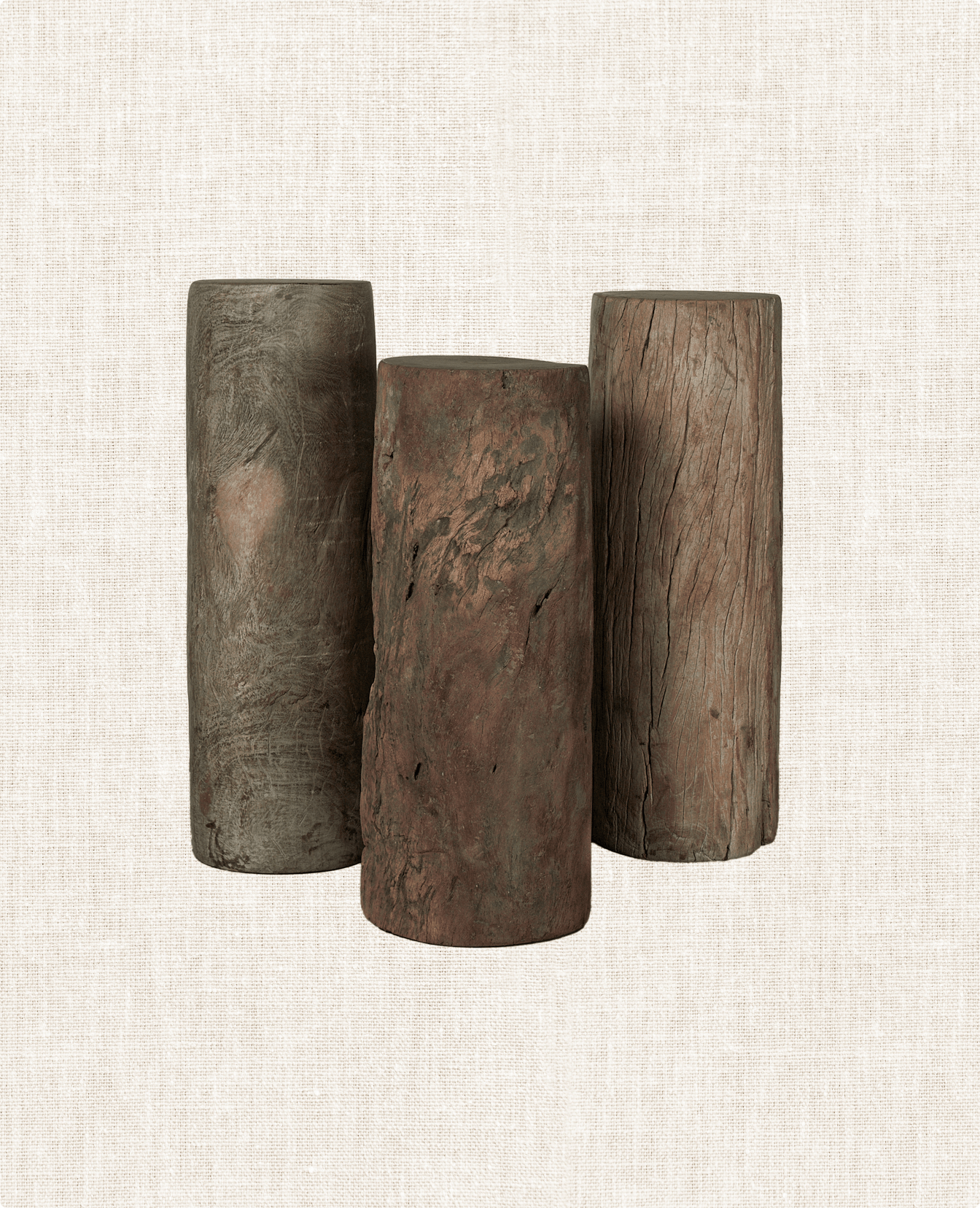 Olive Ateliers - Wood Pedestal - Round Assorted