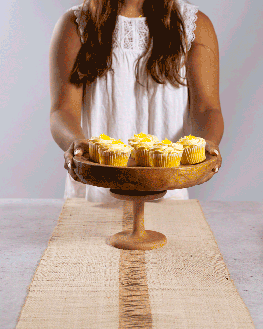 Terra Klay - Wood Cake Stand