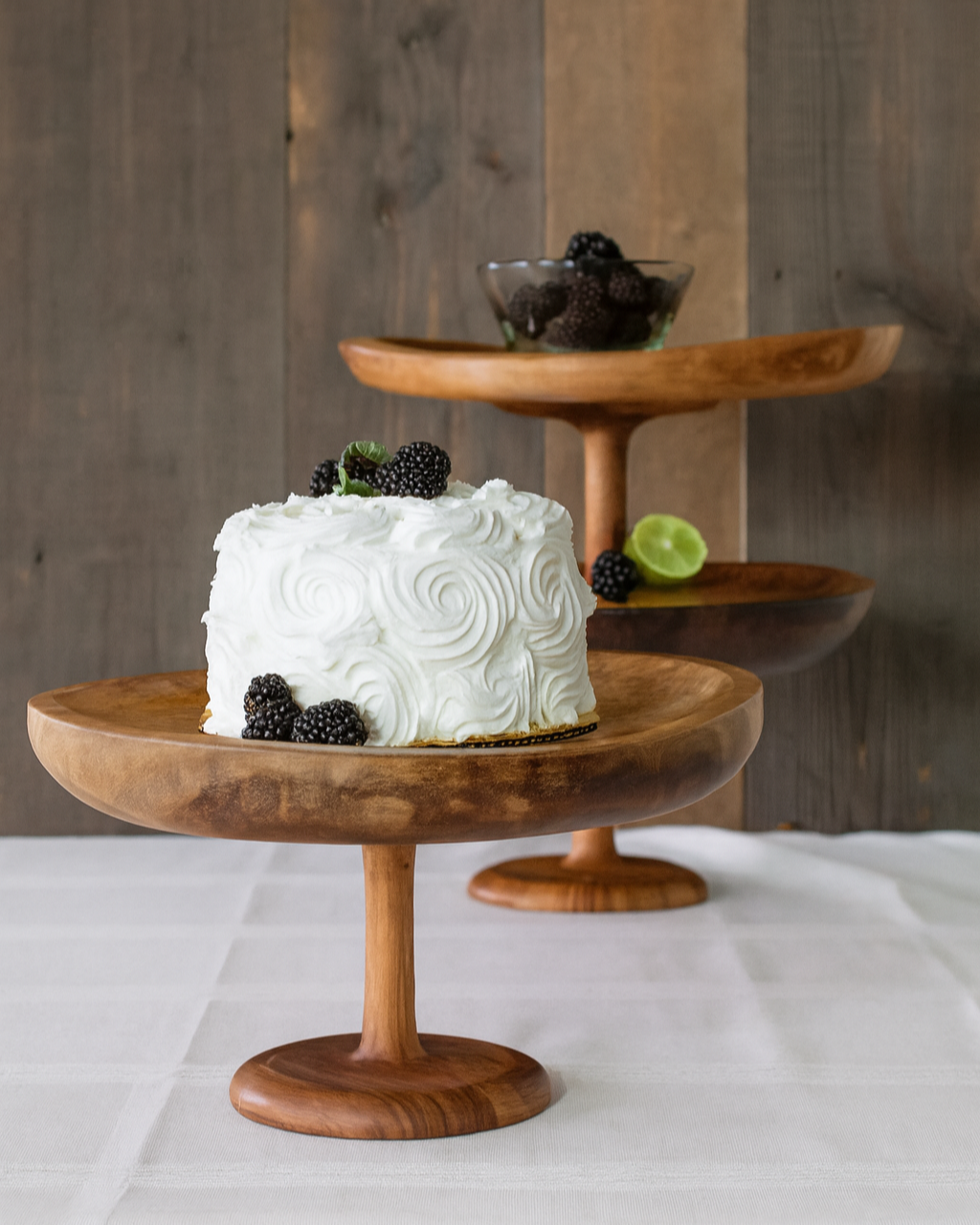 Terra Klay - Wood Cake Stand