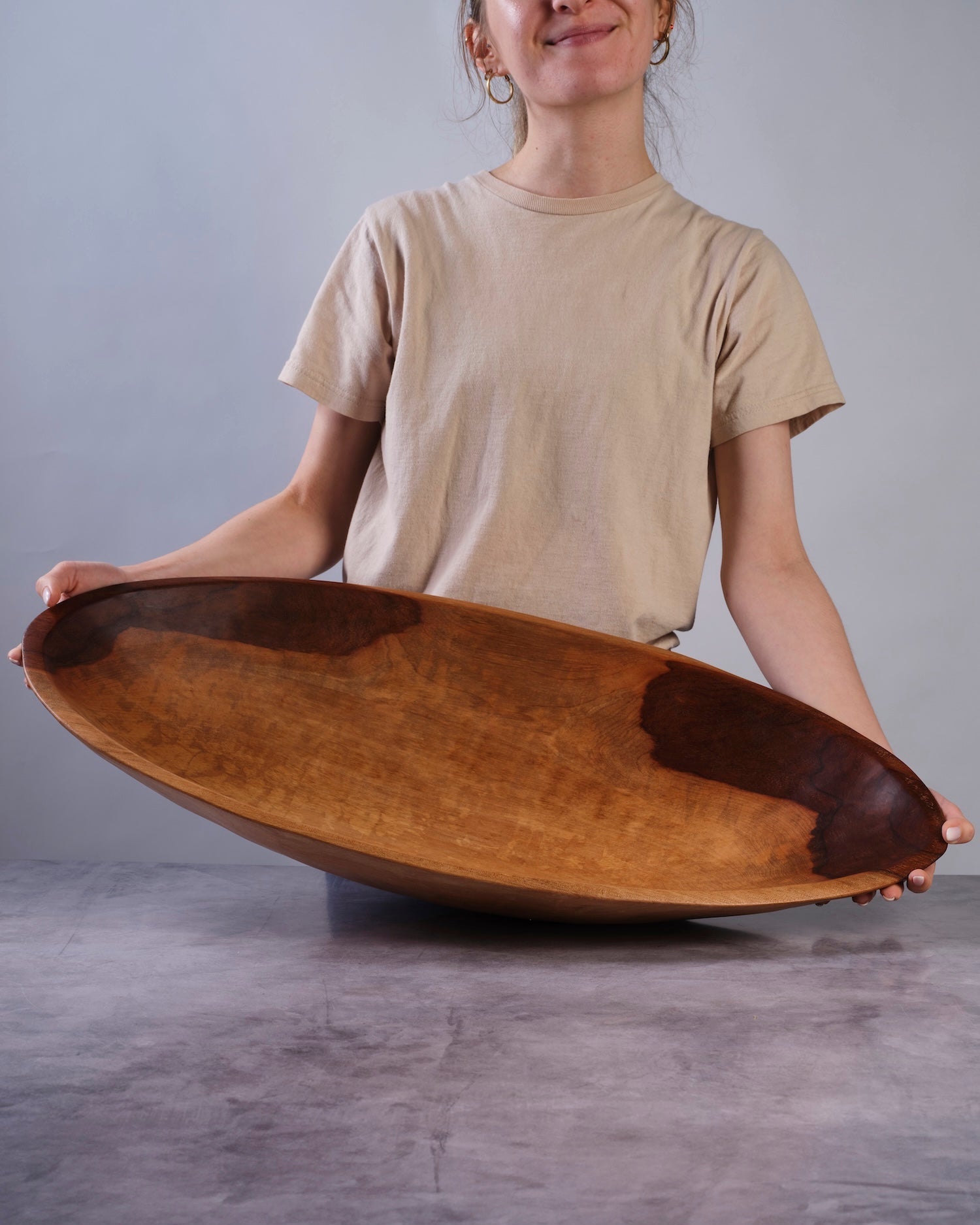 Terra Klay - XXL 28 inch Oval Wood Bowl