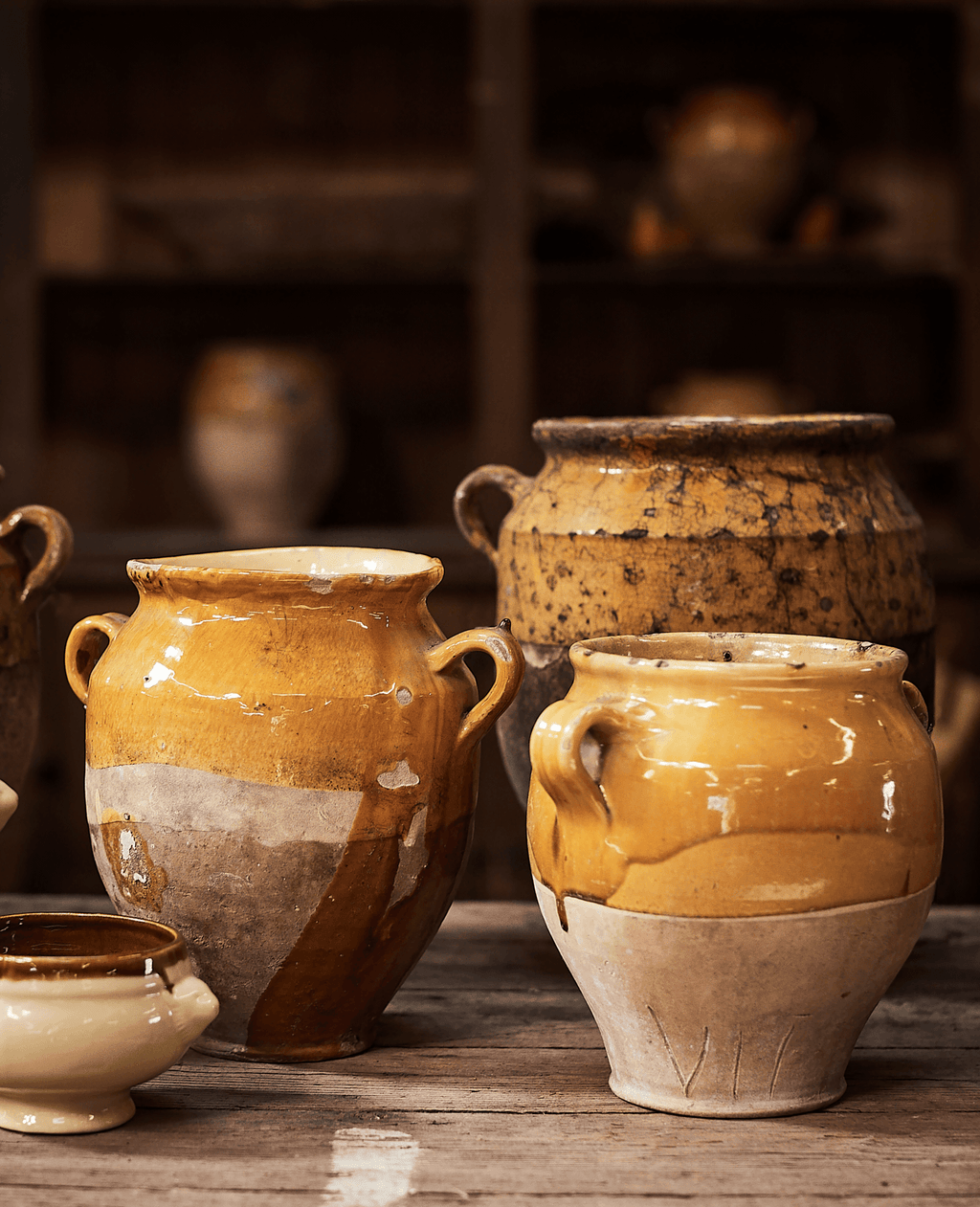 Olive Ateliers - Confit Jar - Yellow Ochre Glaze Assorted