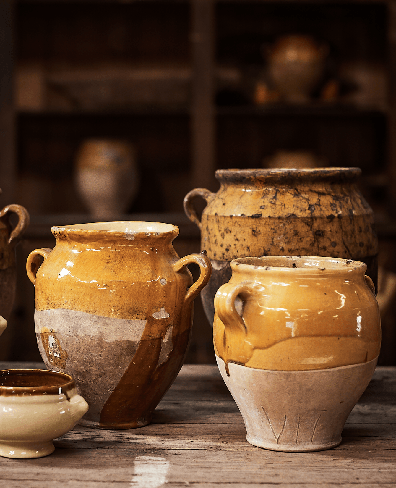 Olive Ateliers - Confit Jar - Yellow Ochre Glaze Assorted