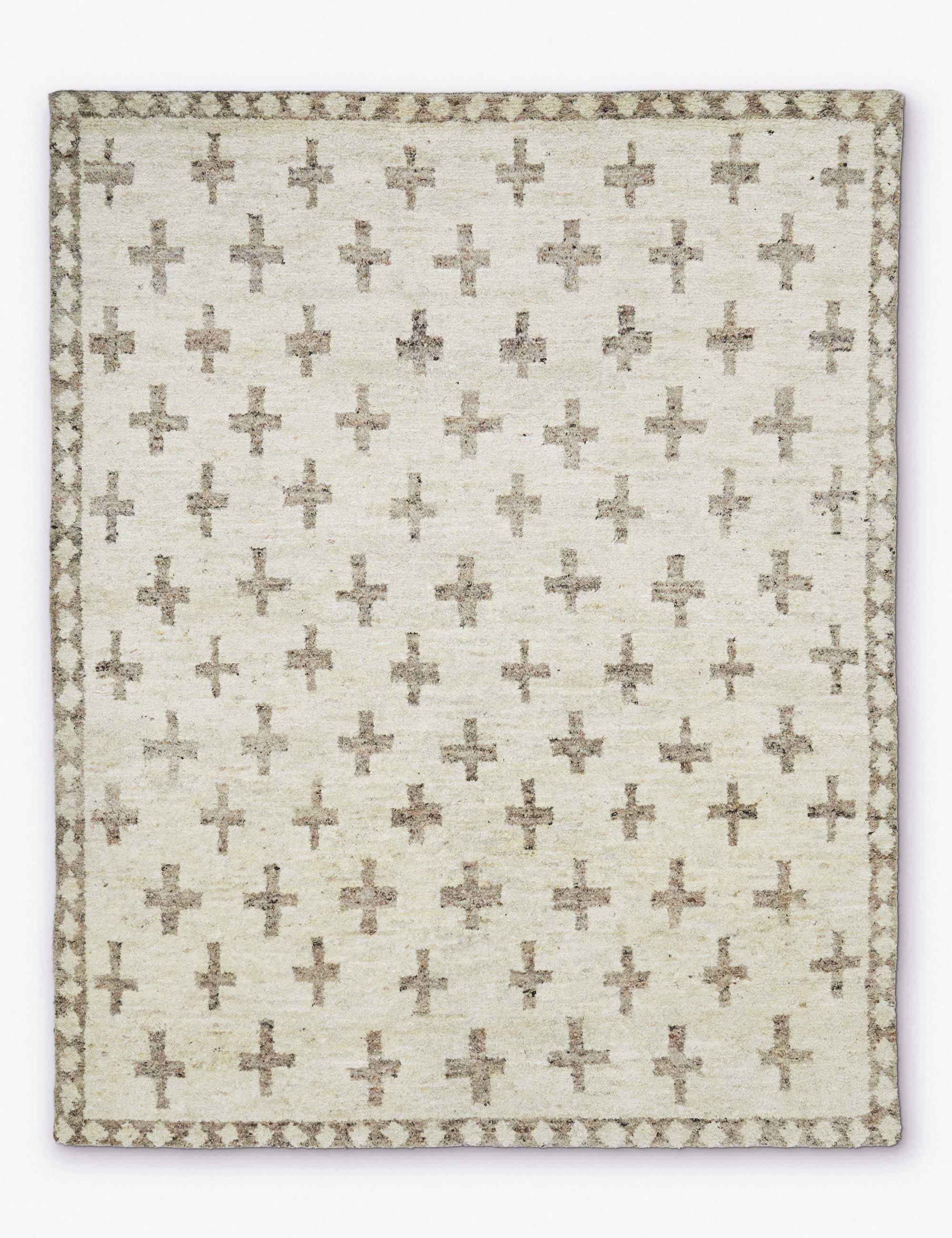 Lulu and Georgia - Acoma Hand-Knotted Wool Rug Swatch 18" x 18"