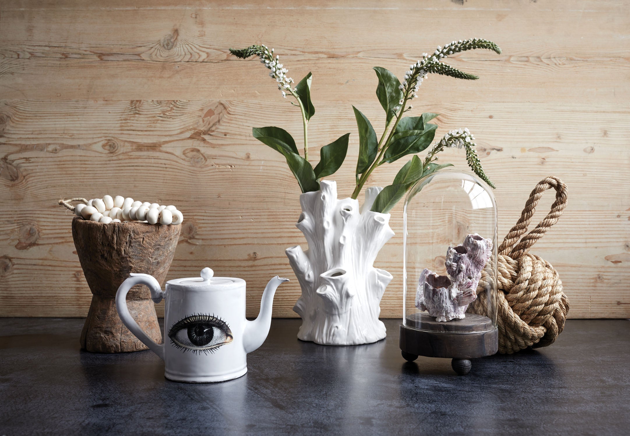 Jayson Home - African White Bead Necklace