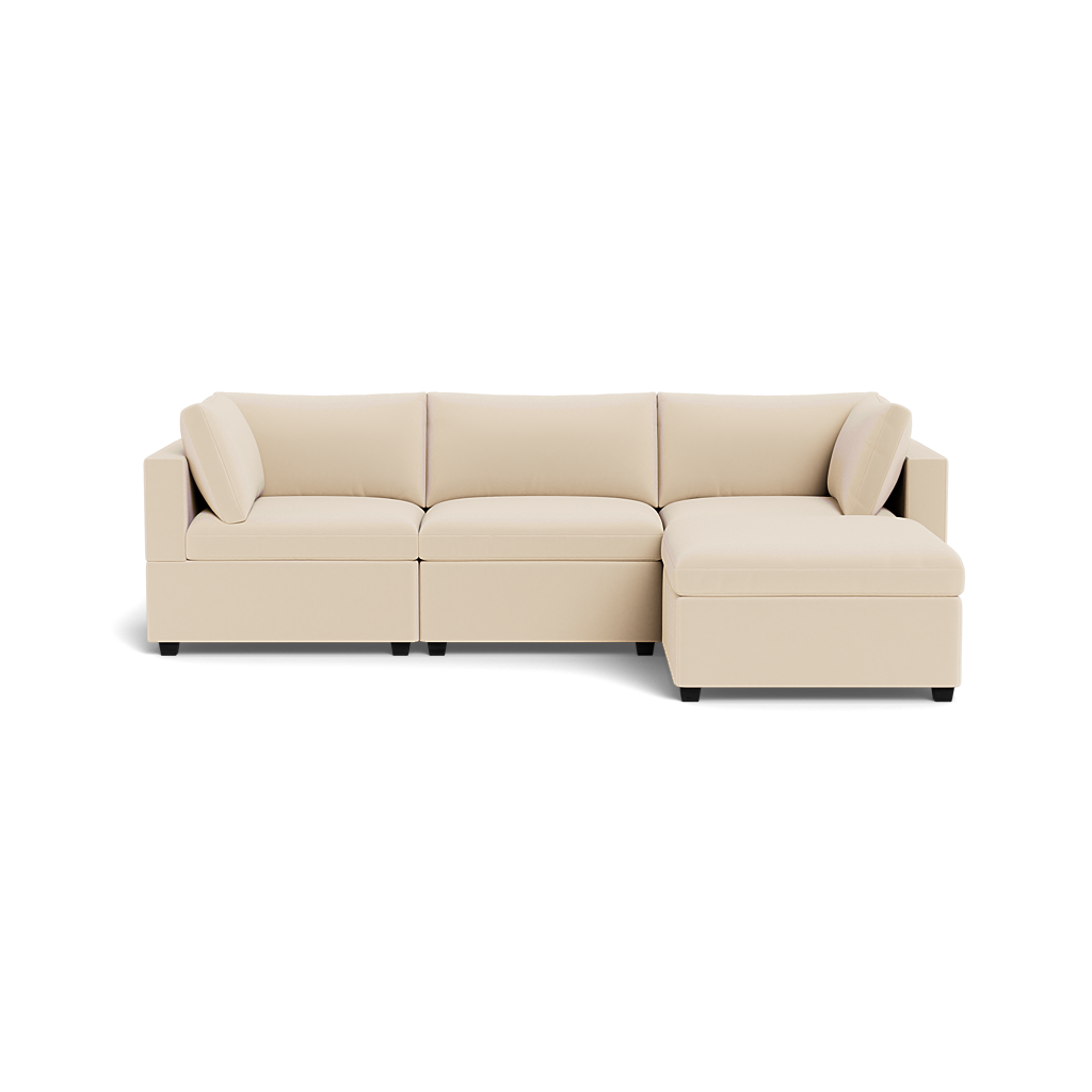 Albany Park - Kova Box Cushion Sofa 122" + Ottoman