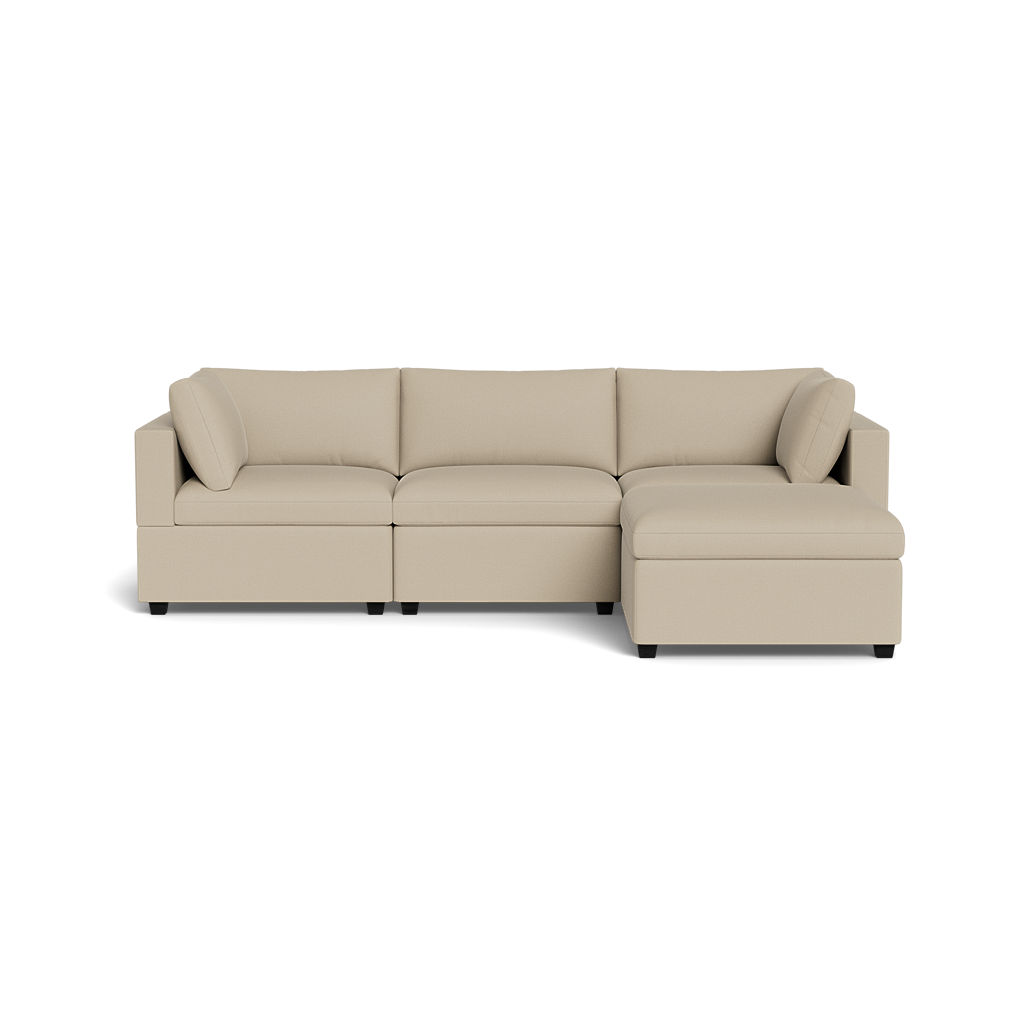 Albany Park - Kova Box Cushion Sofa 122" + Ottoman