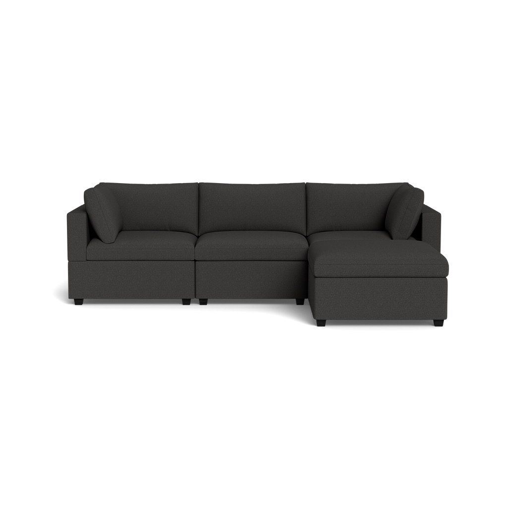 Albany Park - Kova Box Cushion Sofa 122" + Ottoman