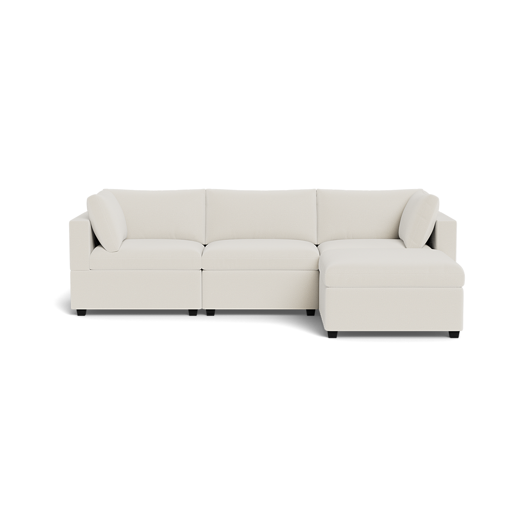 Albany Park - Kova Box Cushion Sofa 122" + Ottoman
