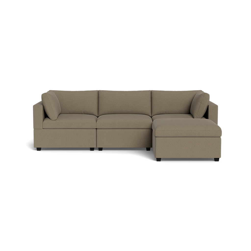 Albany Park - Kova Box Cushion Sofa 122" + Ottoman