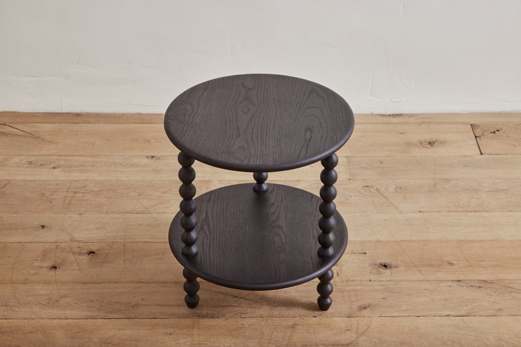 Nicky Kehoe - 2 - Tier Round Bobbin Side Table in Ebony