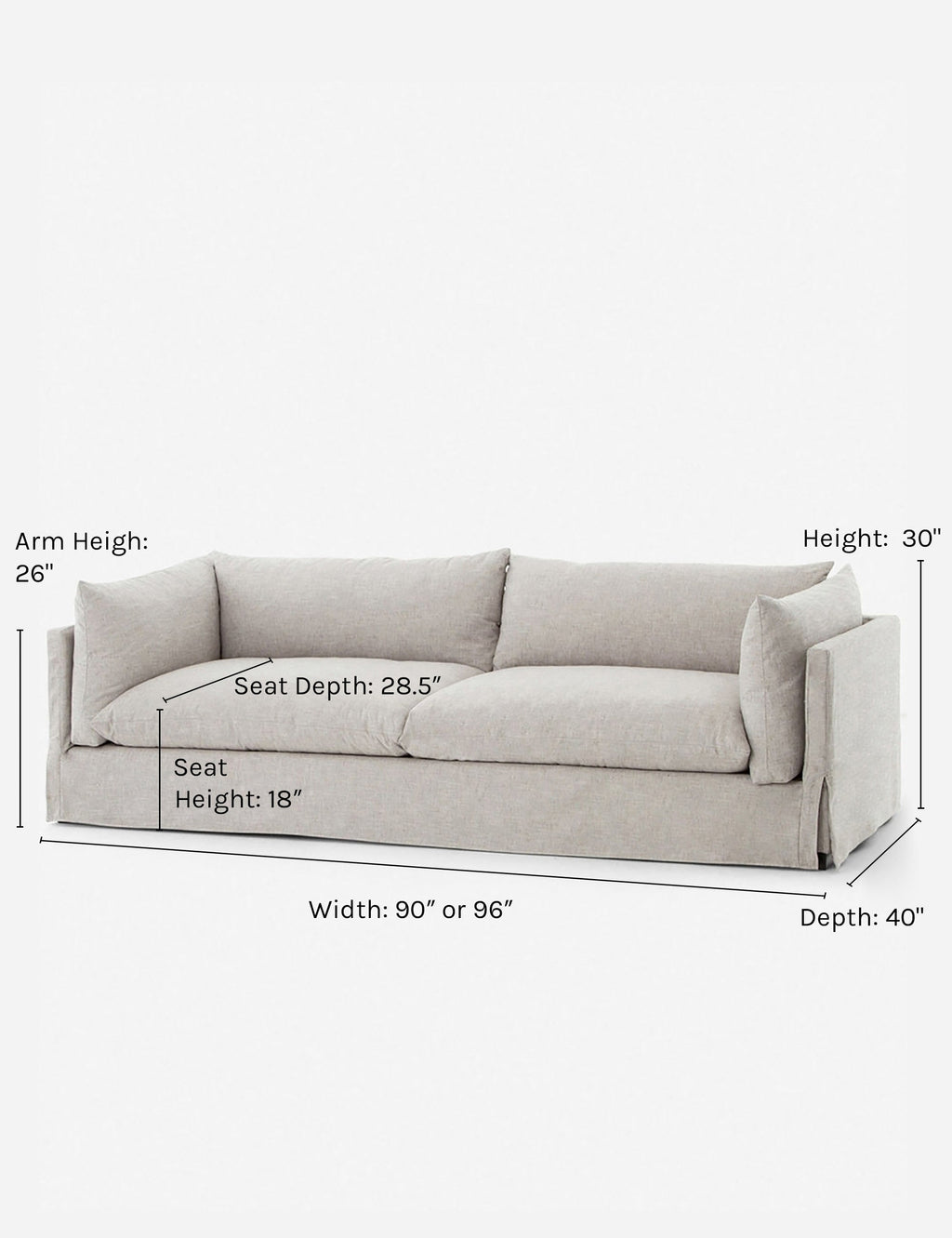 Lulu and Georgia - Arlen Slipcover Sofa