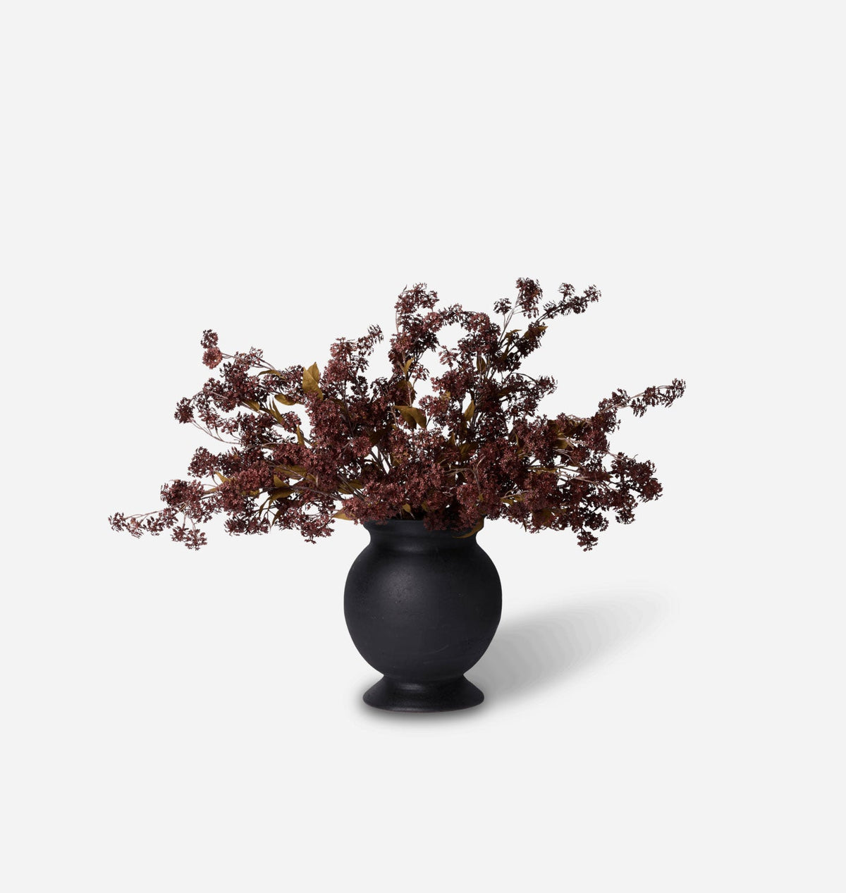 Amber Interiors - Faux Elderberry Bundle in Large Barro Vase
