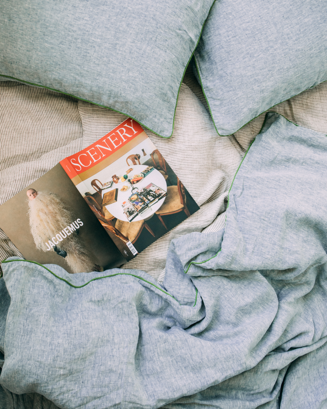 Nicky Kehoe - Shams in Indigo Chambray