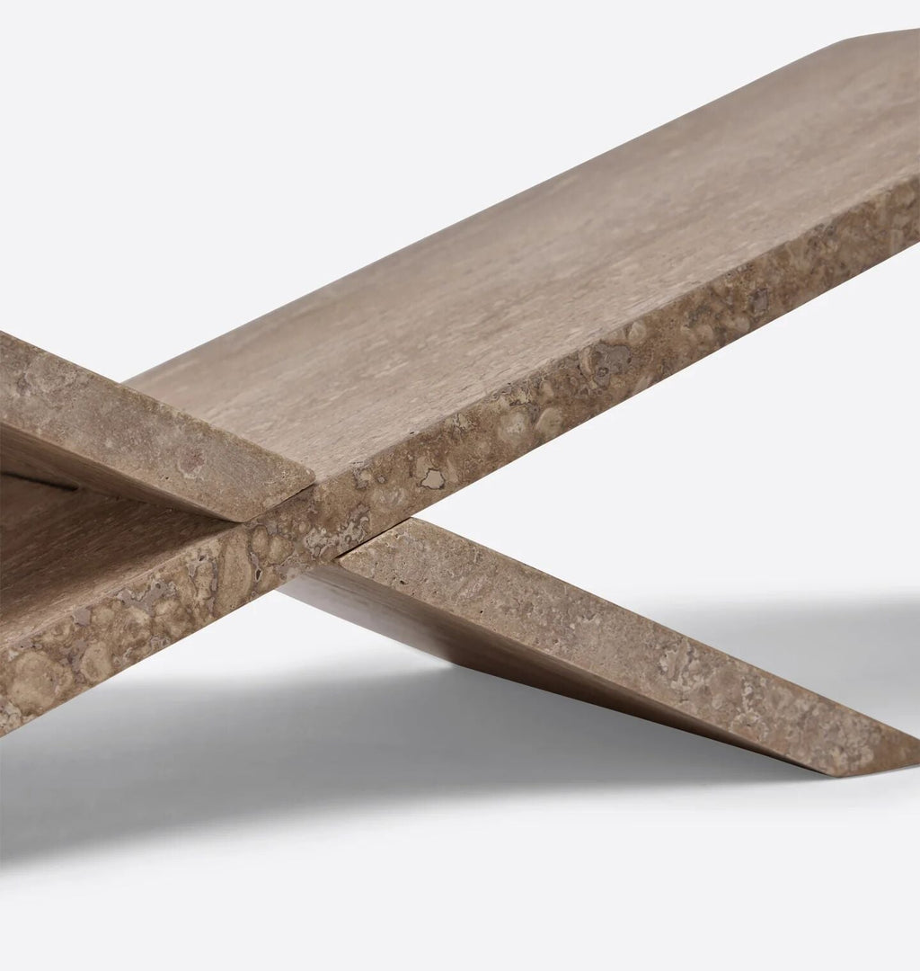 Amber Interiors - Trevor Travertine Book Stand